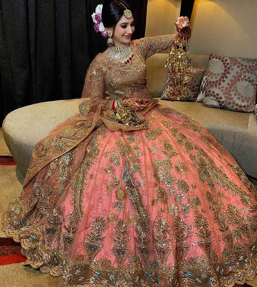 rimple and harpreet bridal lehenga | indian bridal lehenga designs | pink lehenga for indian brides #indianweddings #rahbride #rahtribe #indianbrides #ayena